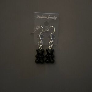 New!! Black gummy bear earrings